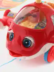 Красный игрушка-каталка для малышей с ручкой