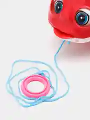 Красный игрушка-каталка для малышей с ручкой