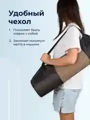 Голубой коврик для йоги и фитнеса Hamsa Yoga, нескользящий TPE