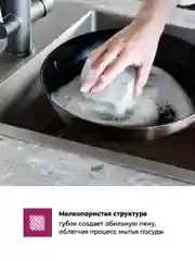 Губки для мытья посуды Shiny Kitchen, хозяйственные кухонные губки для уборки, набор 5 шт