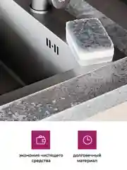 Губки для мытья посуды Shiny Kitchen, хозяйственные кухонные губки для уборки, набор 5 шт