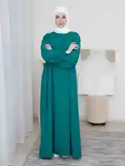 Зеленый платье мусульманское под хиджаб оверсайз