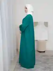 Зеленый платье мусульманское под хиджаб оверсайз