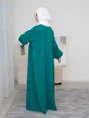 Зеленый платье мусульманское под хиджаб оверсайз