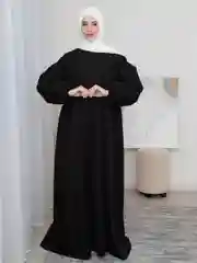 Черный платье мусульманское под хиджаб оверсайз