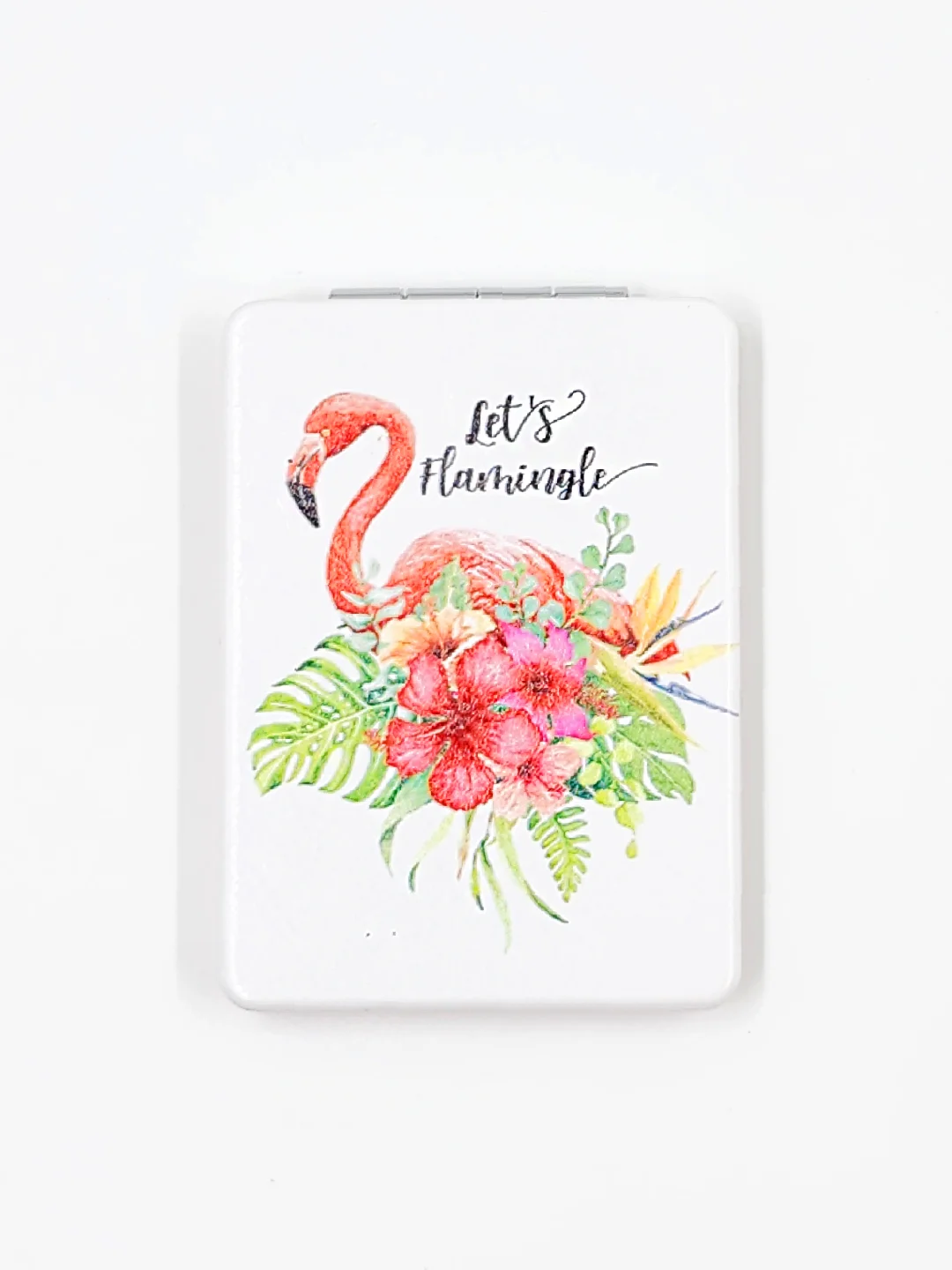 Коралловый зеркало карманное двойное