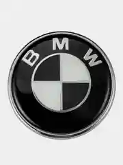 Эмблема BMW бмв черная на капот и крышку багажника, сменная заглушка 82 мм