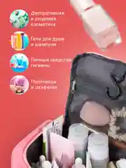 Розовый косметичка дорожная Travel Friendly