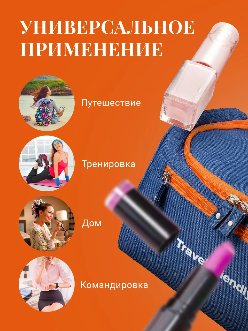 Синий косметичка дорожная Travel Friendly
