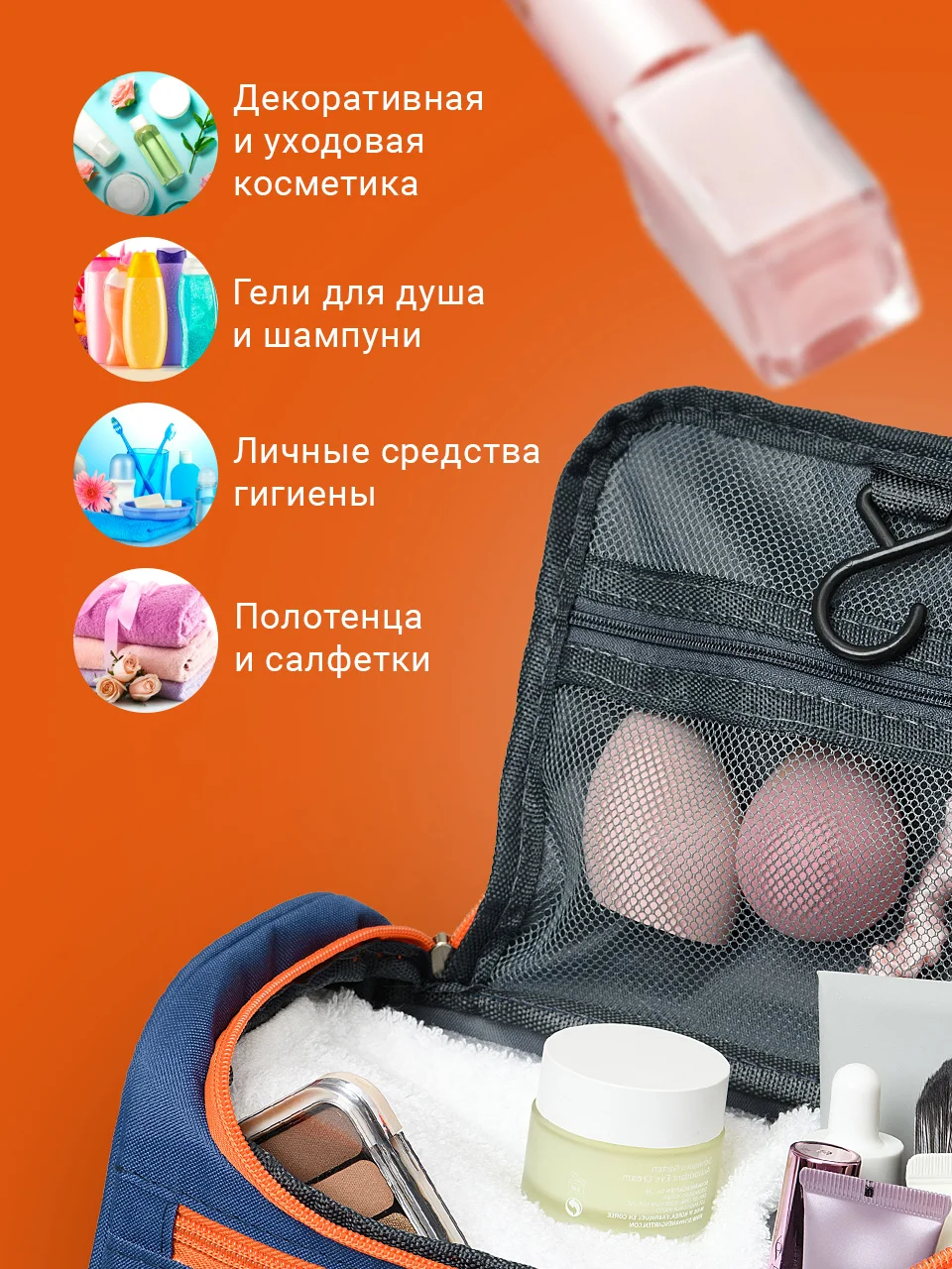 Синий косметичка дорожная Travel Friendly