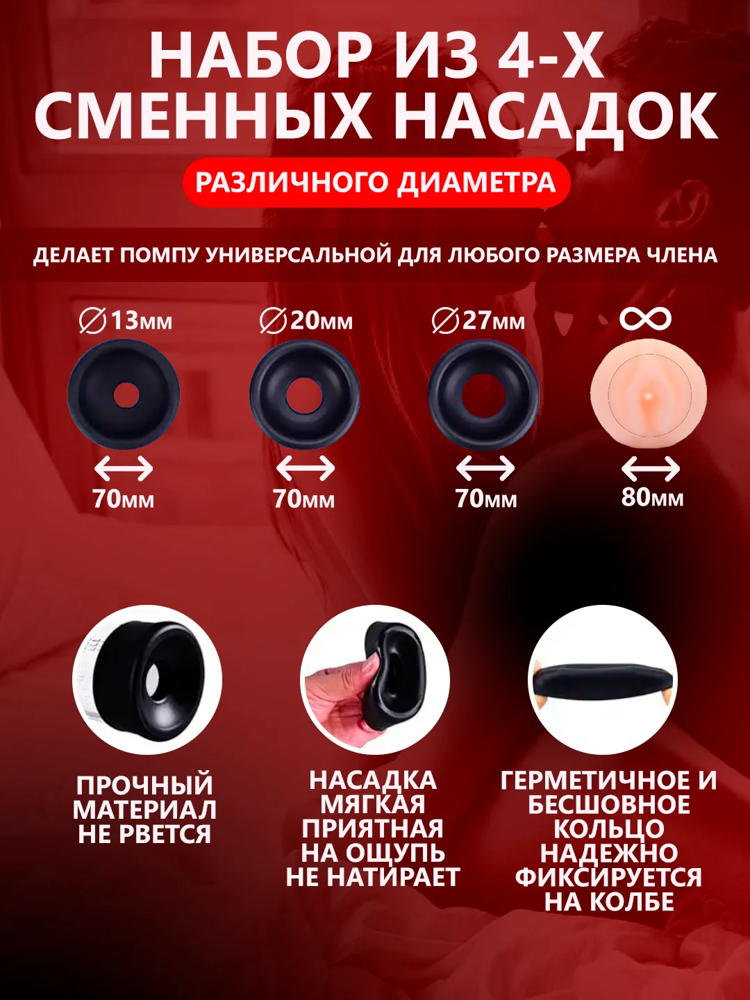 Вакуумная помпа для увеличения члена, с вагиной