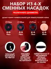 Вакуумная помпа для увеличения члена, с вагиной