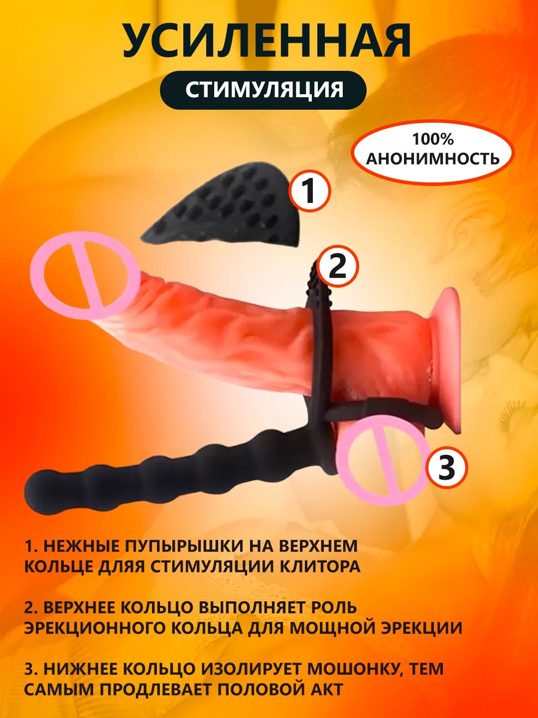 Насадка на пенис для двойного проникновения, с рельефом, эрекционное кольцо, для мужчин