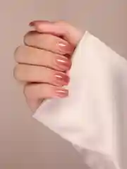 Медный топ для ногтей глянцевый с поталью