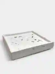 Конфетный квадратный поднос-подставка для свечей и всяких мелочей. Декор для дома из гипса. Гипсовое