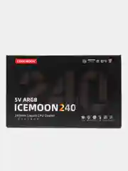 Система водяного охлаждения процессора Coolmoon ARGB 240 с датчиком температуры. Белый