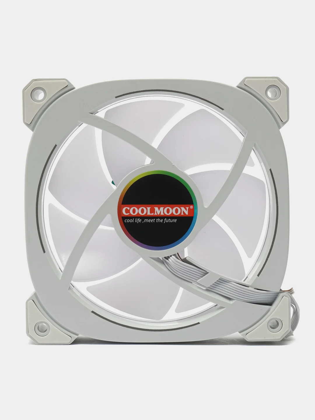 Система водяного охлаждения процессора Coolmoon ARGB 240 с датчиком температуры. Белый