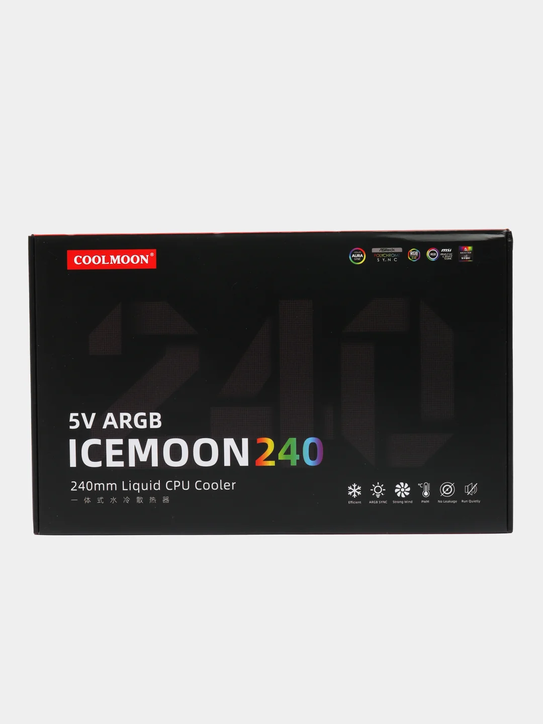 Водяное охлаждение с подсветкой для процессора Coolmoon 240 ARGB. Белый