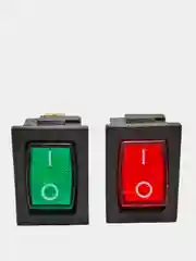 Набор выключателей АВТО МИНИ 12В 15А (3с) ON-OFF, подсветка, 4 шт (термоус. и клеммы)