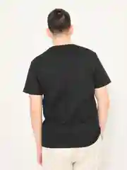 Черный футболка мужская однотонная
