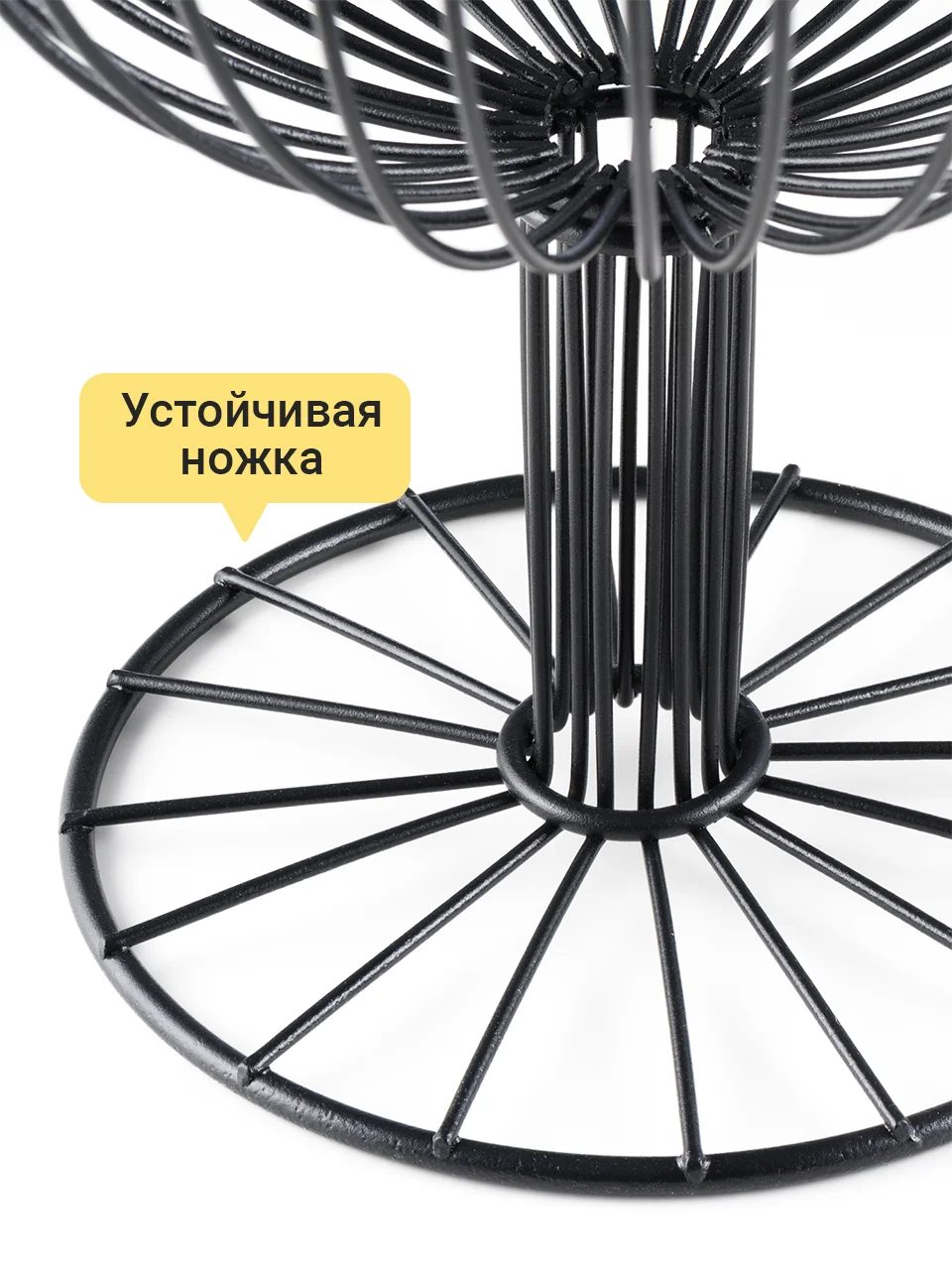 Фруктовница металлическая Shiny Kitchen, ваза для фруктов на ножке, чаша под фрукты