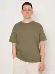 Зелёный хаки мужская футболка базовая