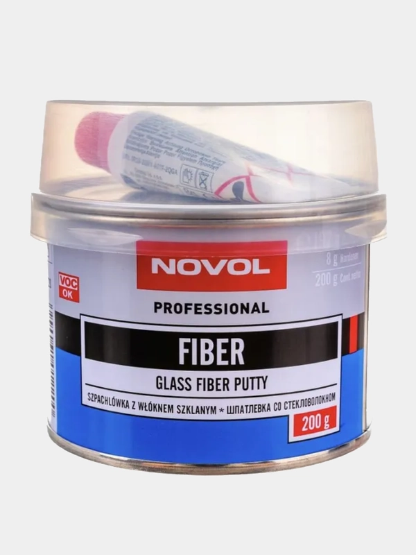 Шпатлевка автомобильная "Novol" Fiber, со стекловолокном