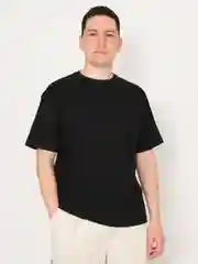 Черный мужская футболка базовая