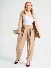 Бежевый брюки женские DIMMA fashion studio "Лео"