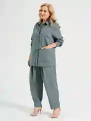 Бирюзовый брюки женские DIMMA fashion studio "Лео"