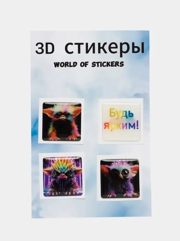 Вишнёвый набор 3D стикеров, наклейки на телефон из 4 штук