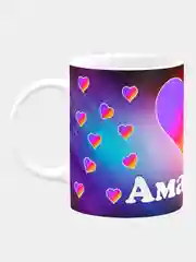 Кружка керамическая Лайк с надписью "Амалия"