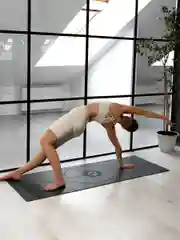 Серый коврик для йоги Hamsa Yoga, коврик для фитнеса, нескользящий