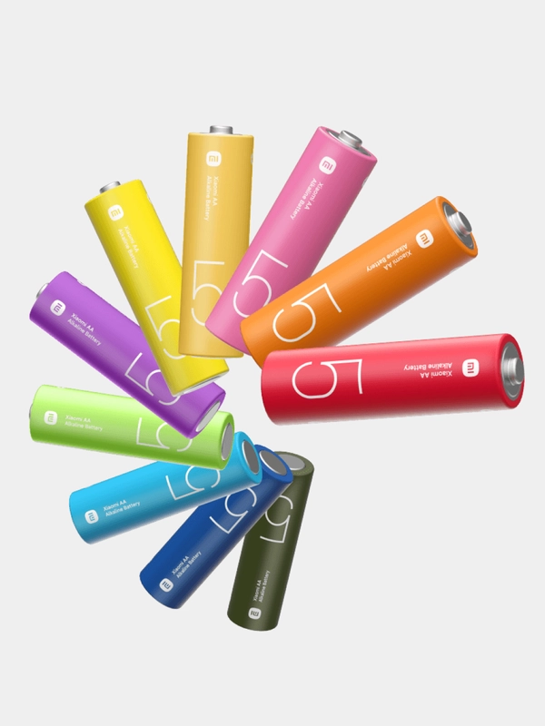 Батарейки щелочные Xiaomi AA LR6 (BHR5393GL), разноцветные, 10 шт.