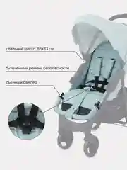 Мятный коляска детская MOWBaby "CROSS" RA080 Mint 2024