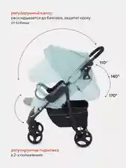 Мятный коляска детская MOWBaby "CROSS" RA080 Mint 2024