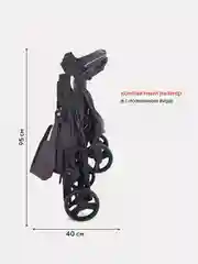 Тёмно-серый коляска детская MOWBaby "CROSS" RA080 Carbon 2024