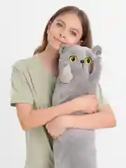 Кот батон Британец дымчатый, мягкая игрушка, обнимушка, 50 см, 70 см, 90 см, 130 см