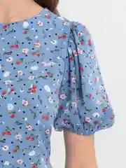 Синий меланж платье женское, праздничное, повседневное, короткий рукав