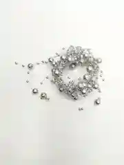 Бусины на леске, жемчужная нить 3/8 мм, 3 штуки
