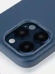 Синий чехол MagSafe для iPhone 15, Pro, Max, Plus кожаный ROSCO экокожа защита камер микрофибра