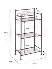 Этажерка KROFFOS Shelf, стеллаж для хранения, полка трехъярусная