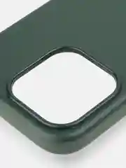 Тёмно-зелёный чехол MagSafe для iPhone 15 Pro Max Plus кожаный ROSCO из экокожи с защитой камер магнитом
