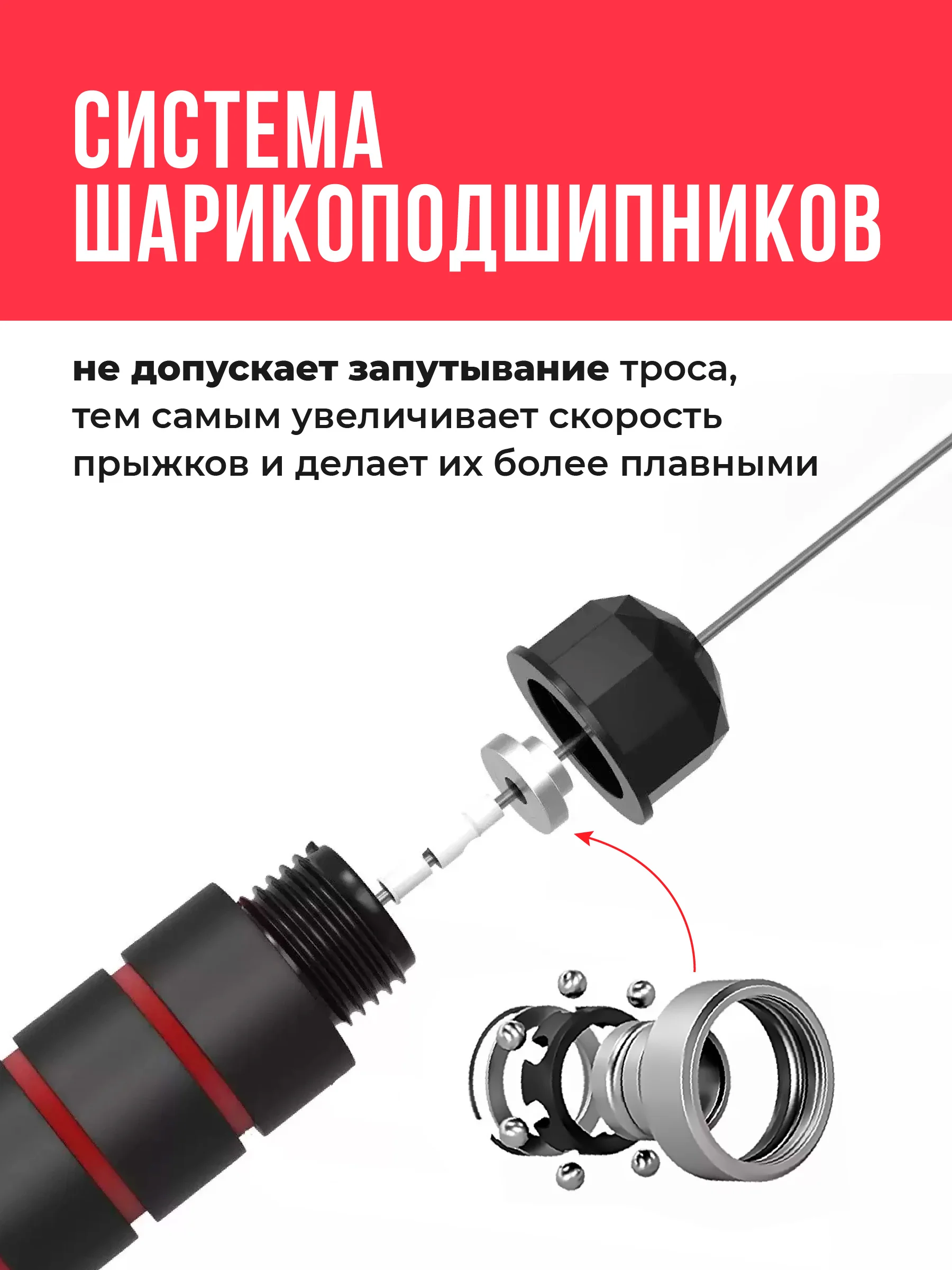 Скоростная скакалка для фитнеса с утяжелителями Shark Fit, гимнастическая