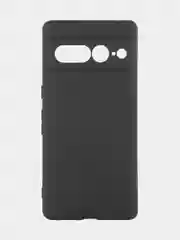 Черный чехол для Google Pixel 7 Pro силиконовый BROSCORP матовый тонкий с защитой камер