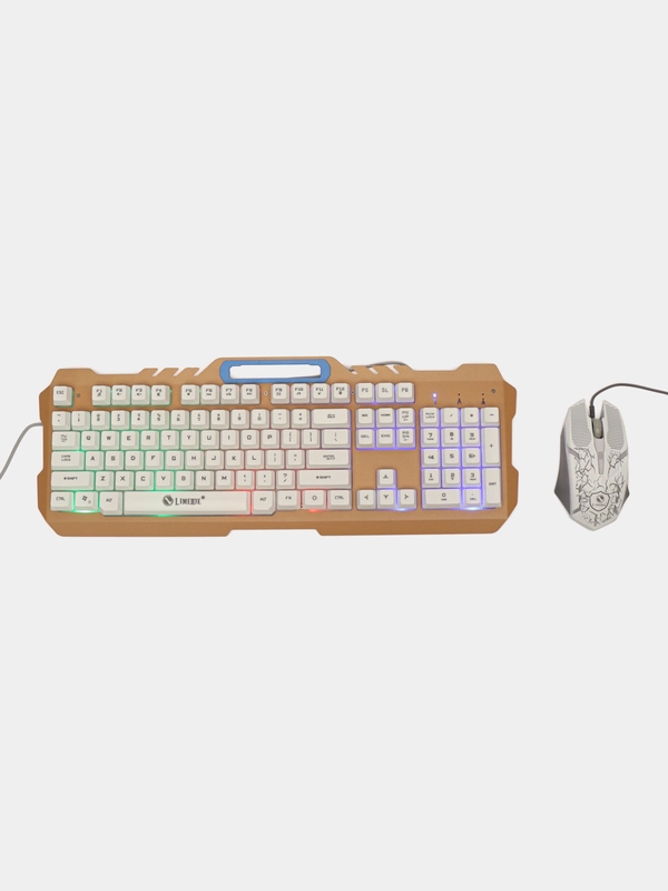 Игровой набор: Игровая Клавиатура и Игровая Мышь. С подсветкой и подставкой для телефона