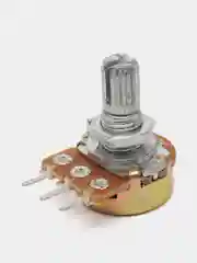 Резистор 16K1 (WH148 ) 10k шлиц L=15мм (переменный резистор)