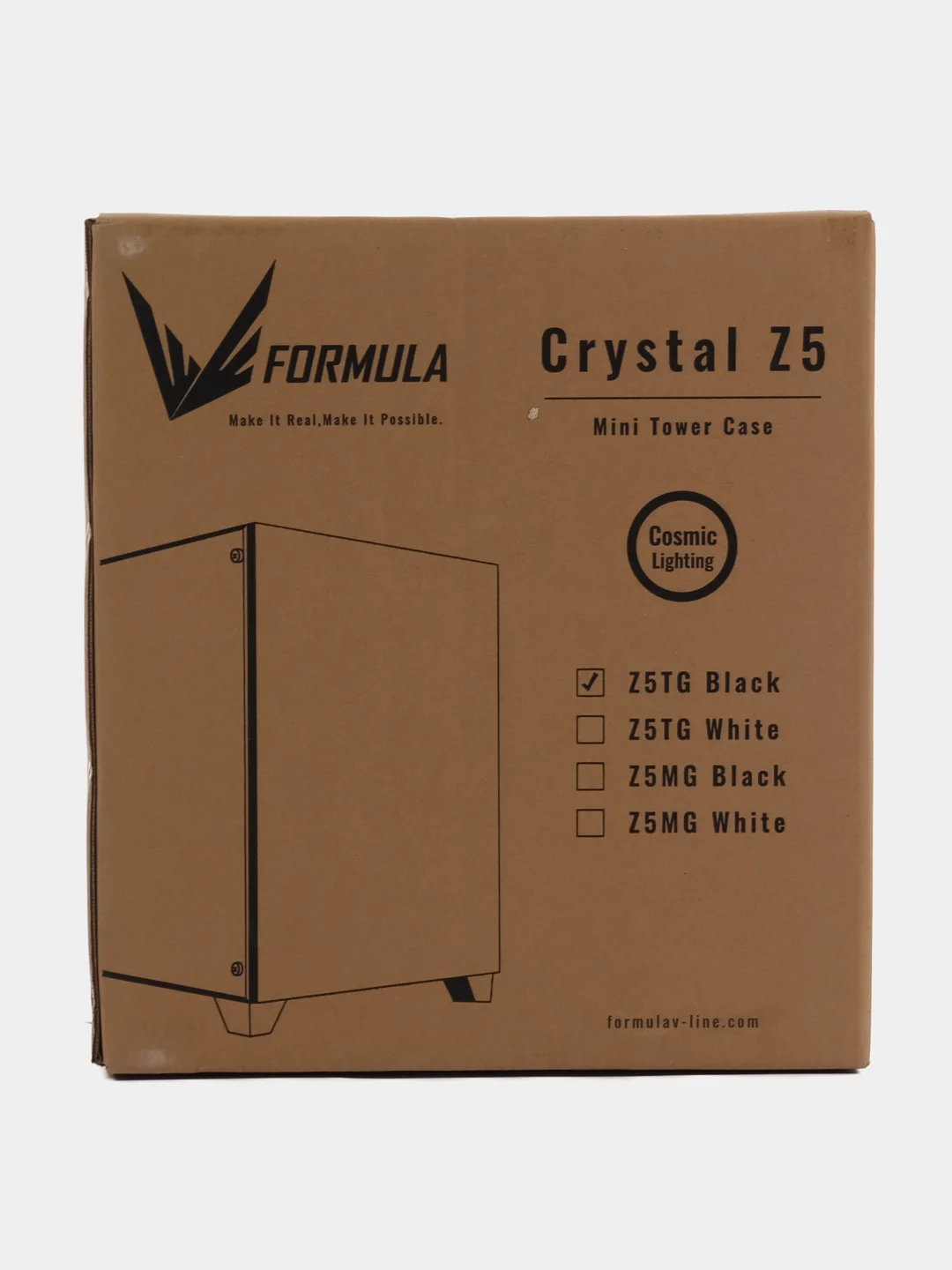 Черный корпус компьютерный Formula Crystal Z5 TG