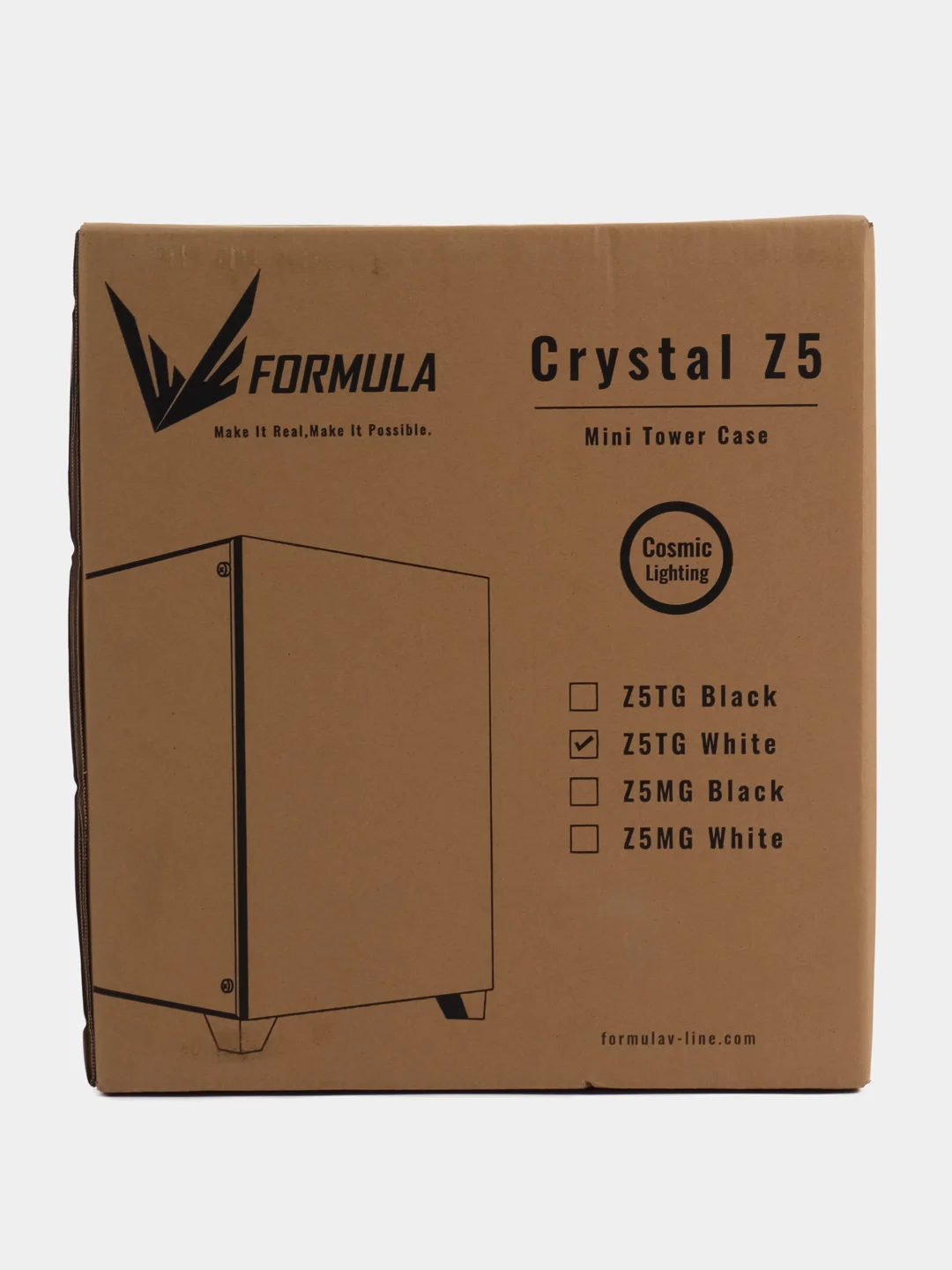 Белый корпус компьютерный Formula Crystal Z5 TG