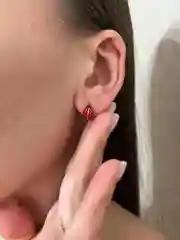 Красный серьги для девочки
